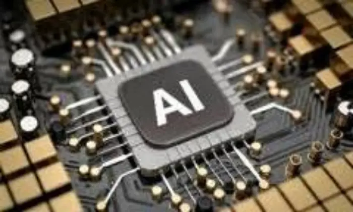 A microchip with AI written on it